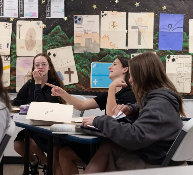 Group of girls learning